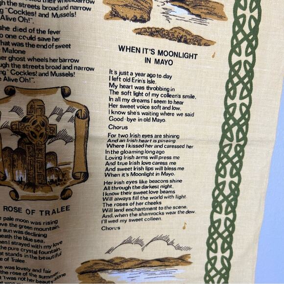 Irish Songs Linen Cotton Tea Towel - Picture 8 of 10